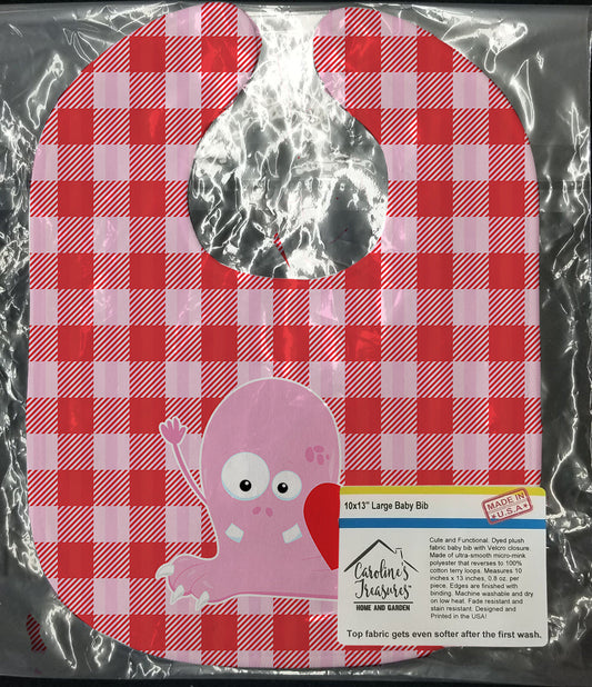 Cupid Monster Angel on Plaid Baby Bib BB9119BIB