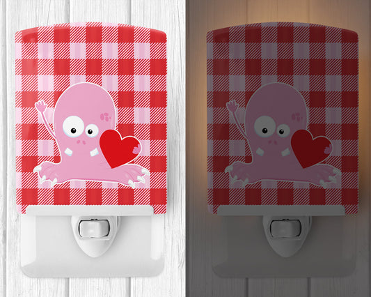 Cupid Monster Angel on Plaid Ceramic Night Light BB9119CNL