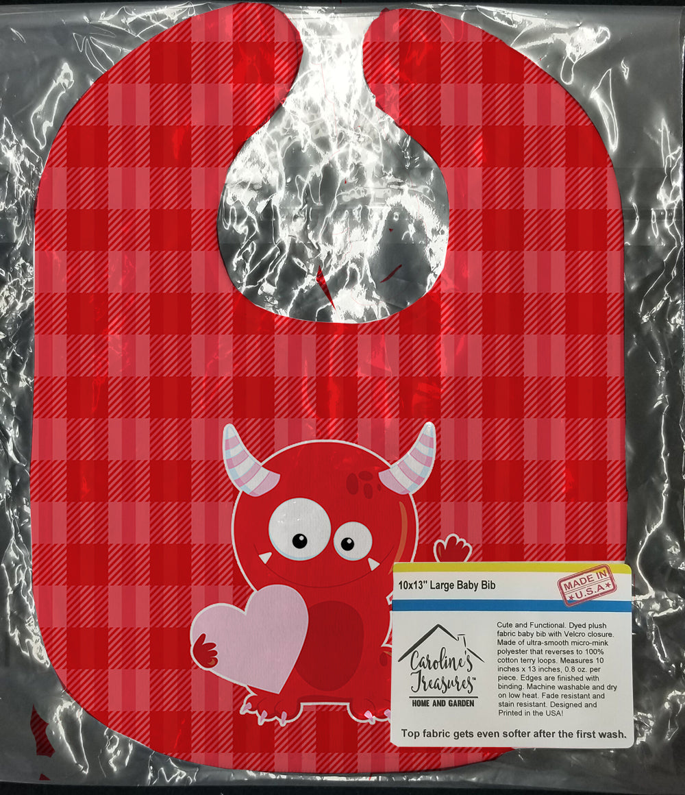 Cupid Monster Angel on Plaid Baby Bib BB9123BIB