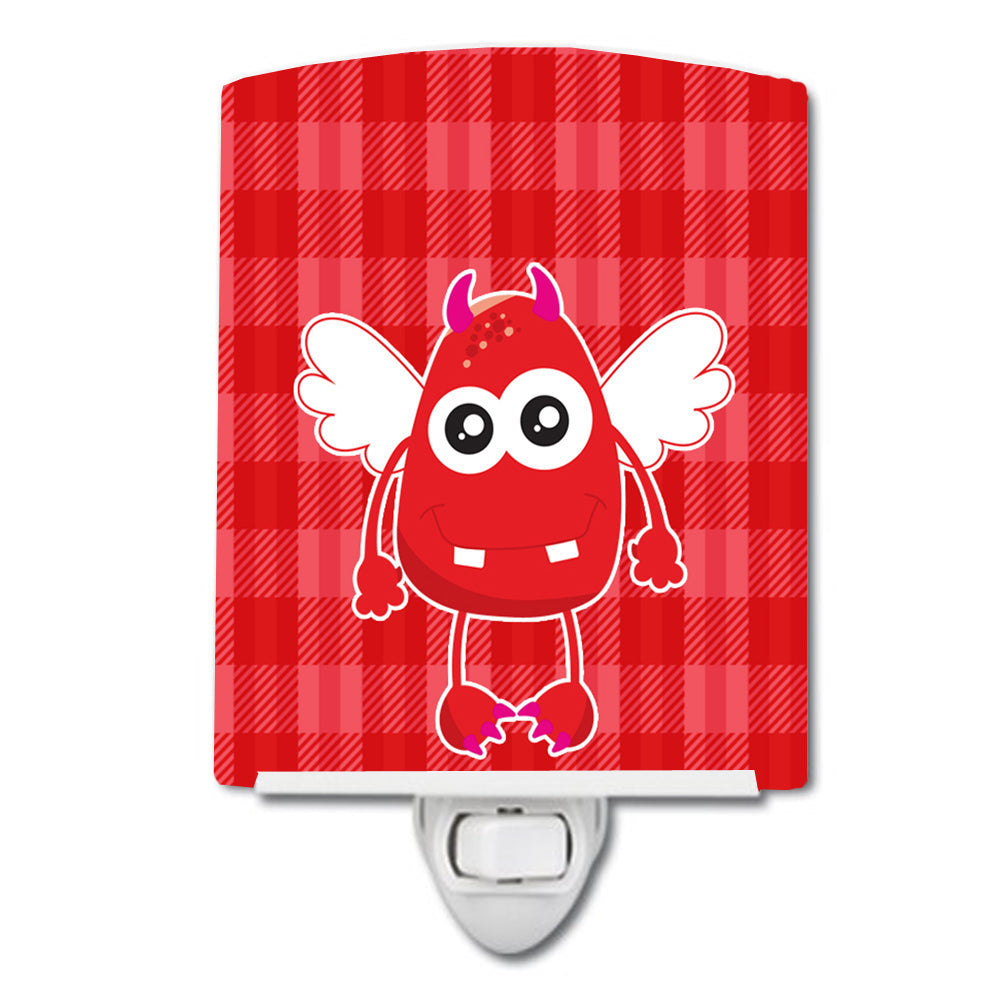 Cupid Monster Angel on Plaid #4 Ceramic Night Light BB9124CNL