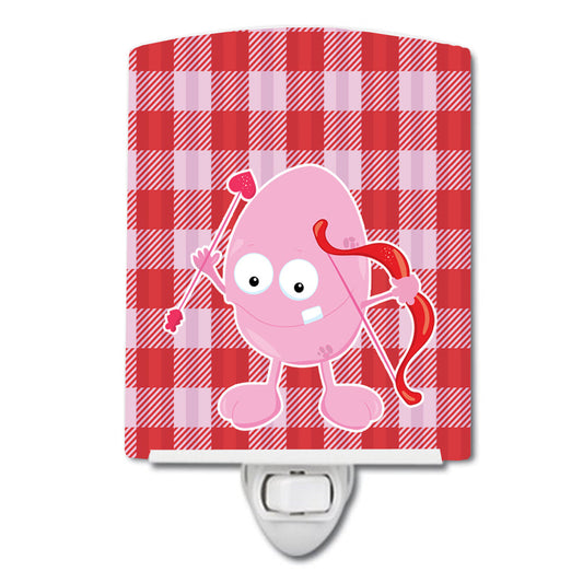 Cupid Monster Angel on Plaid #5 Ceramic Night Light BB9125CNL