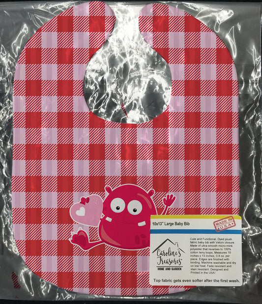 Cupid Monster Angel on Plaid Baby Bib BB9126BIB