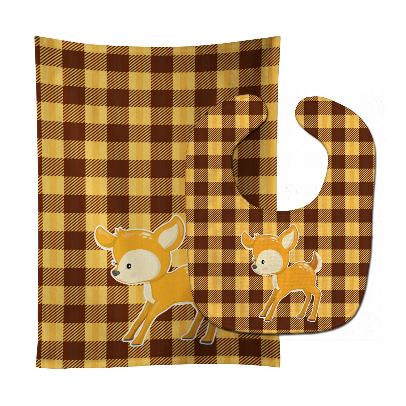 Deer #3 Baby Bib & Burp Cloth BB9170STBU