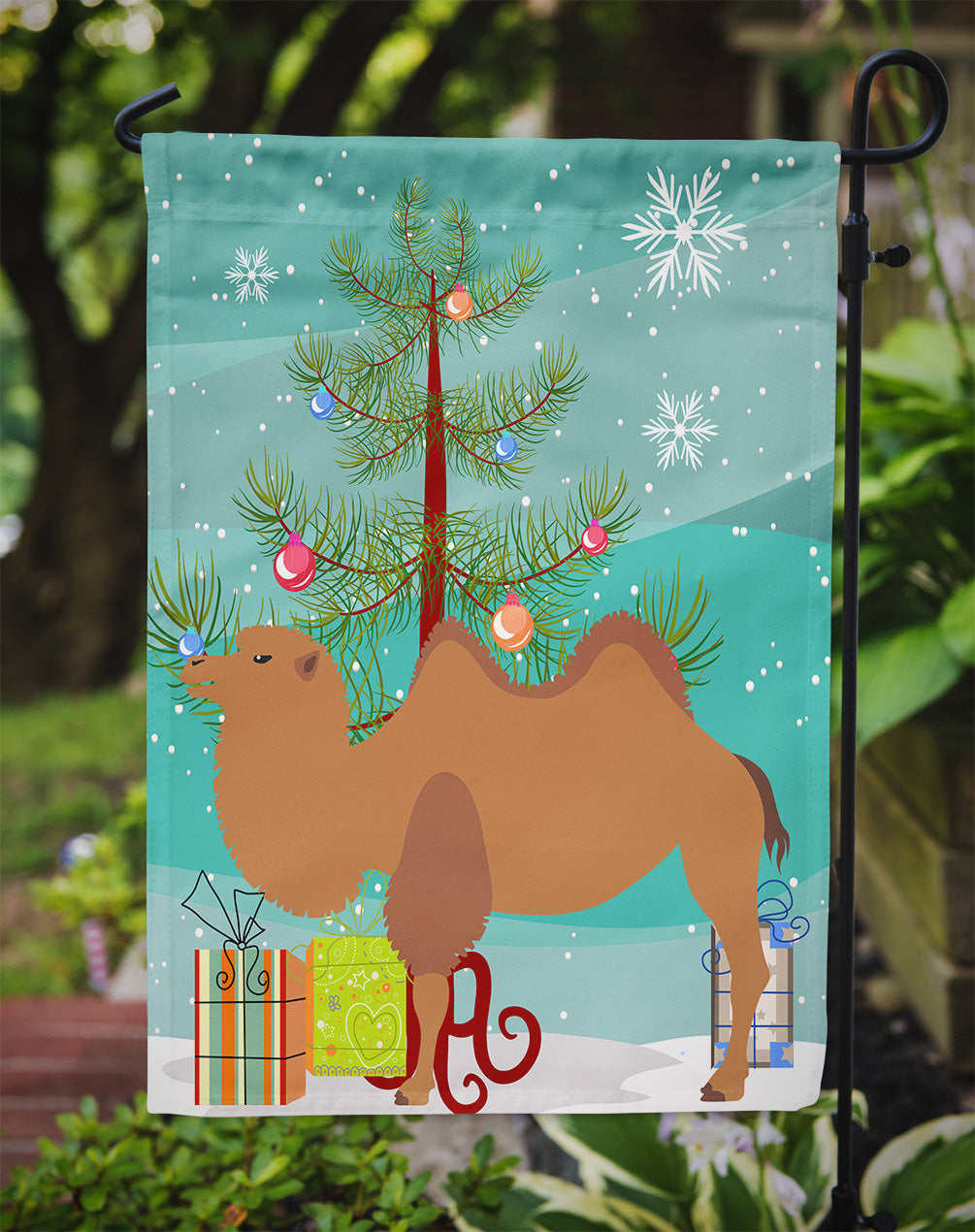 Bactrian Camel Christmas Garden Flag - Outdoor Decorative Yard Flag BB9185GF