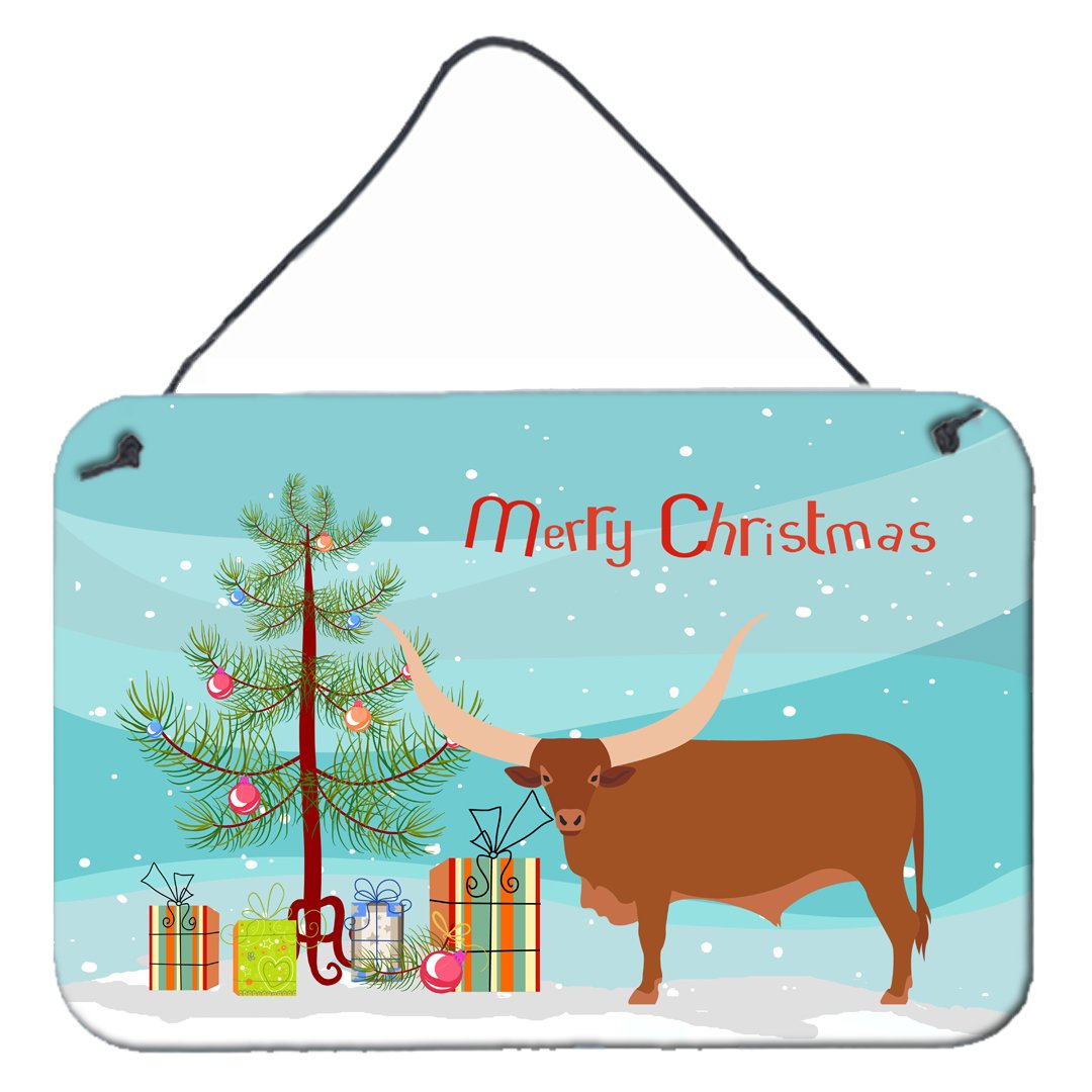 Ankole-Watusu Cow Christmas Wall or Door Hanging Prints BB9190DS812