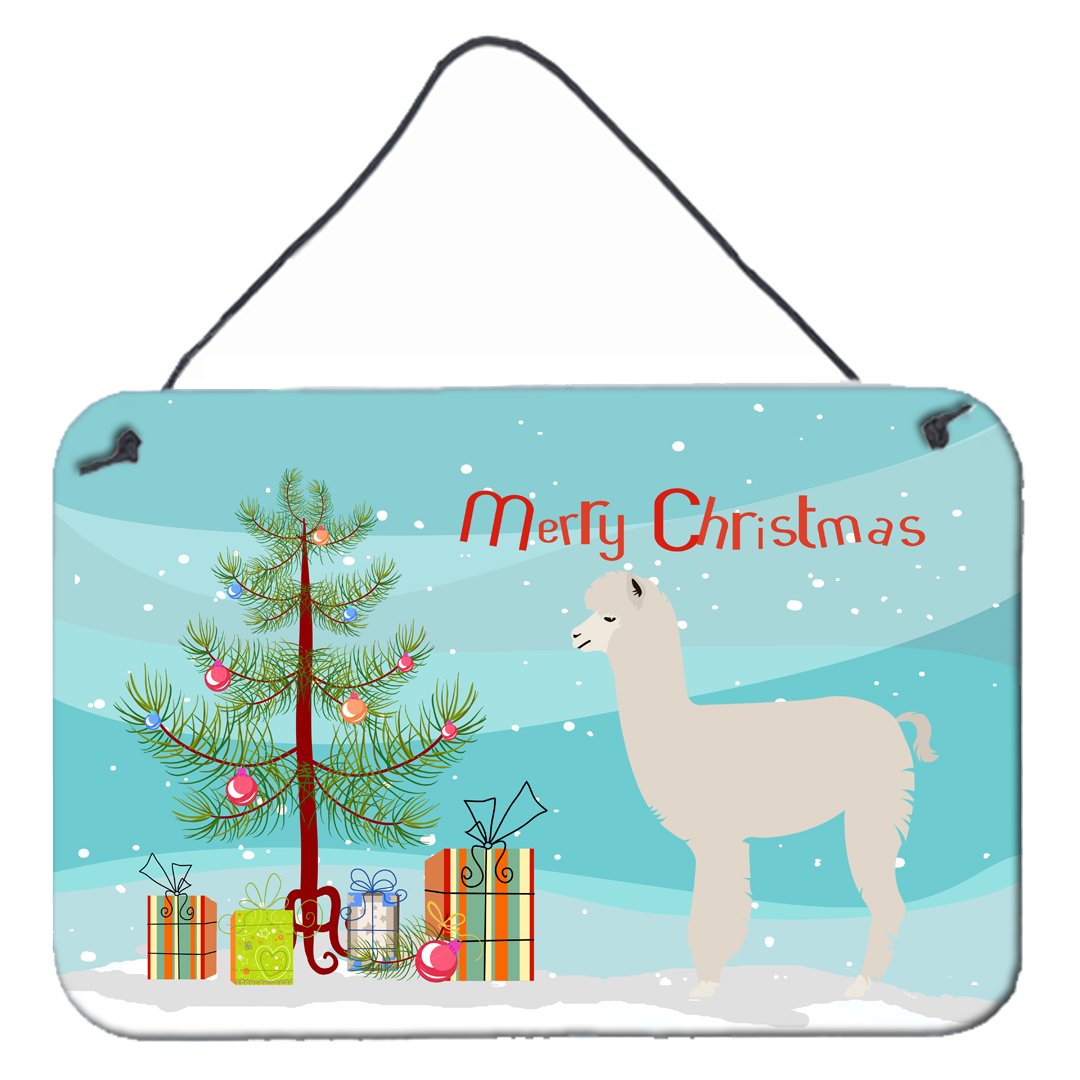Alpaca Christmas Wall or Door Hanging Prints BB9286DS812