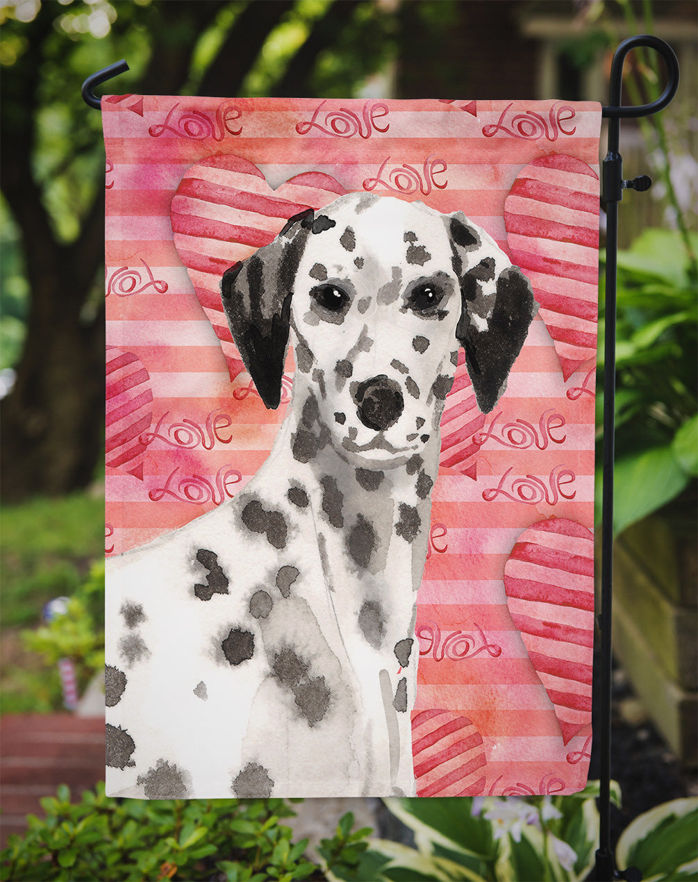 Dalmatian Love Garden Flag - Outdoor Decorative Yard Flag BB9485GF
