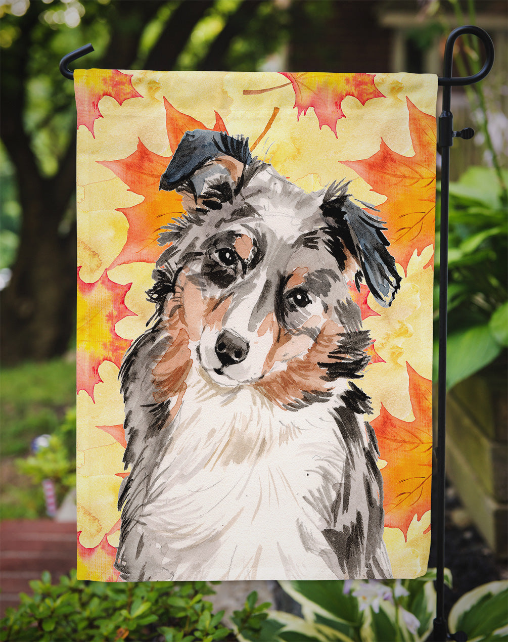 Australian Shepherd Fall Garden Flag - Outdoor Decorative Yard Flag BB9502GF