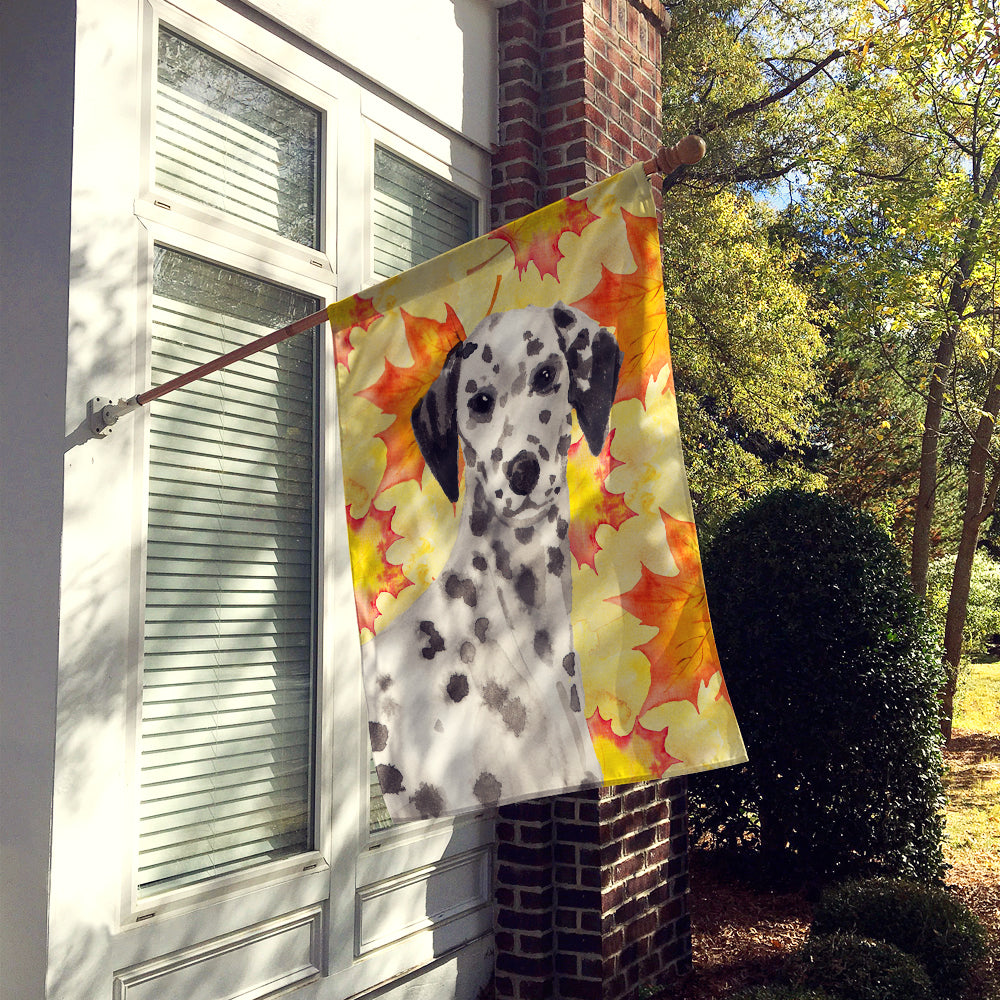 Dalmatian Fall Flag Canvas House Size BB9520CHF