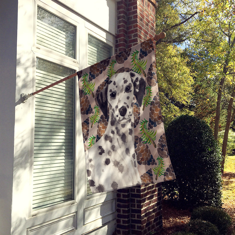 Dalmatian Pine Cones Flag Canvas House Size BB9590CHF