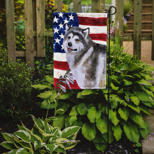 Alaskan Malamute Patriotic Garden Flag - Outdoor Decorative Yard Flag BB9638GF