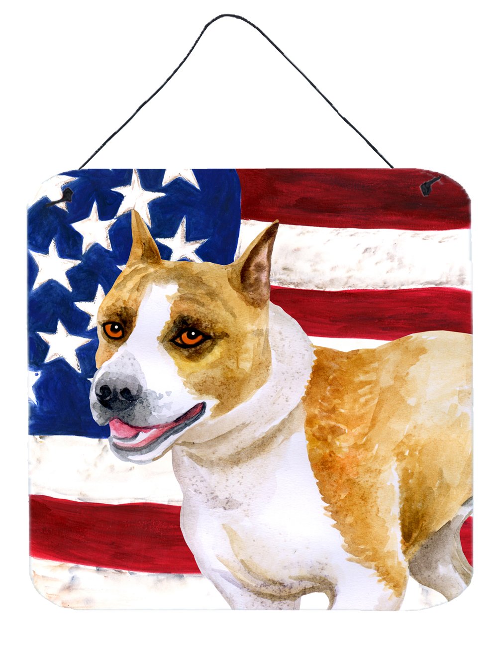 American Staffordshire Patriotic Wall or Door Hanging Prints BB9644DS66