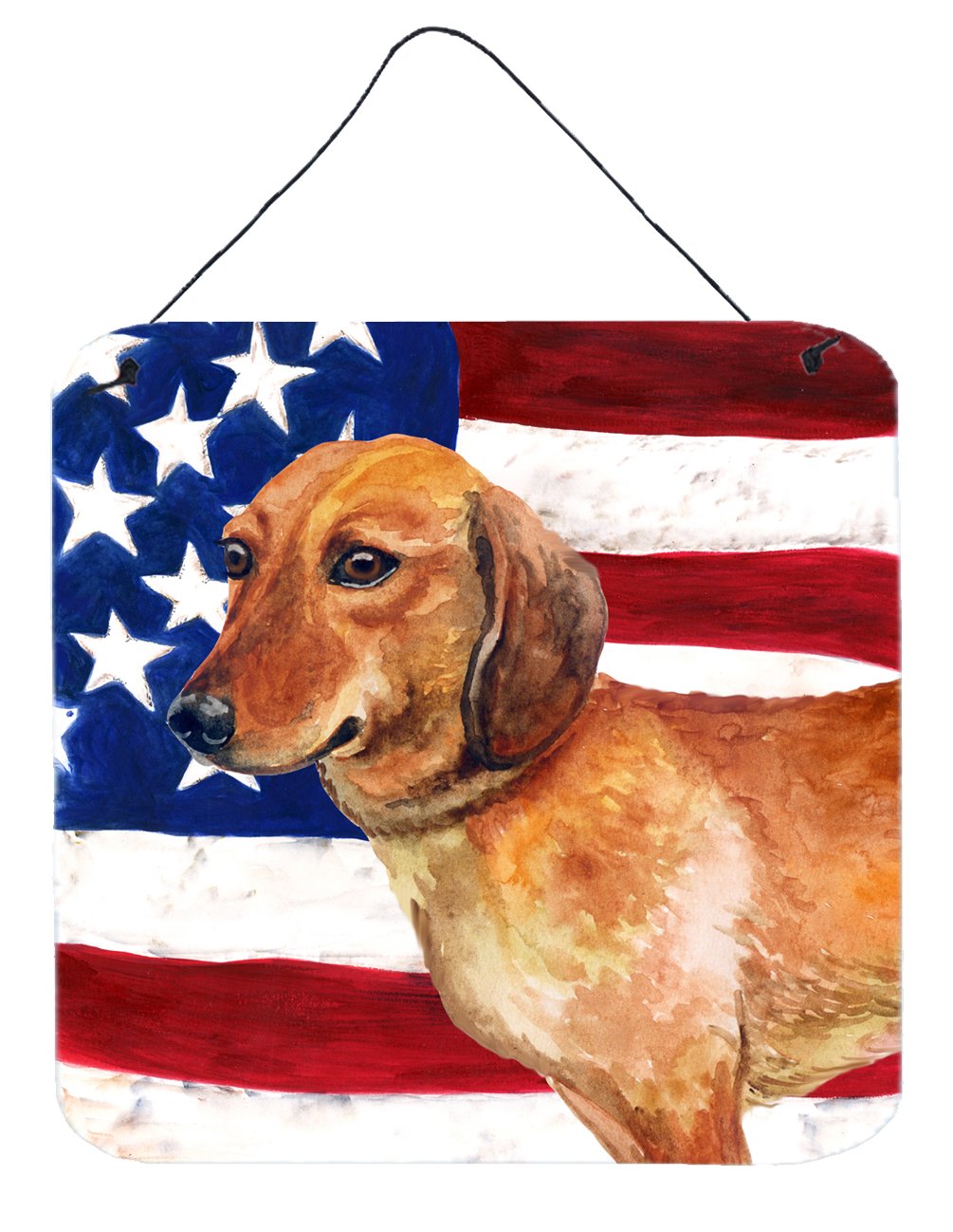 Dachshund Patriotic Wall or Door Hanging Prints BB9652DS66