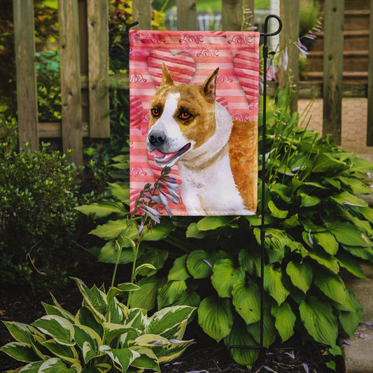 American Staffordshire Love Garden Flag - Outdoor Decorative Yard Flag BB9731GF