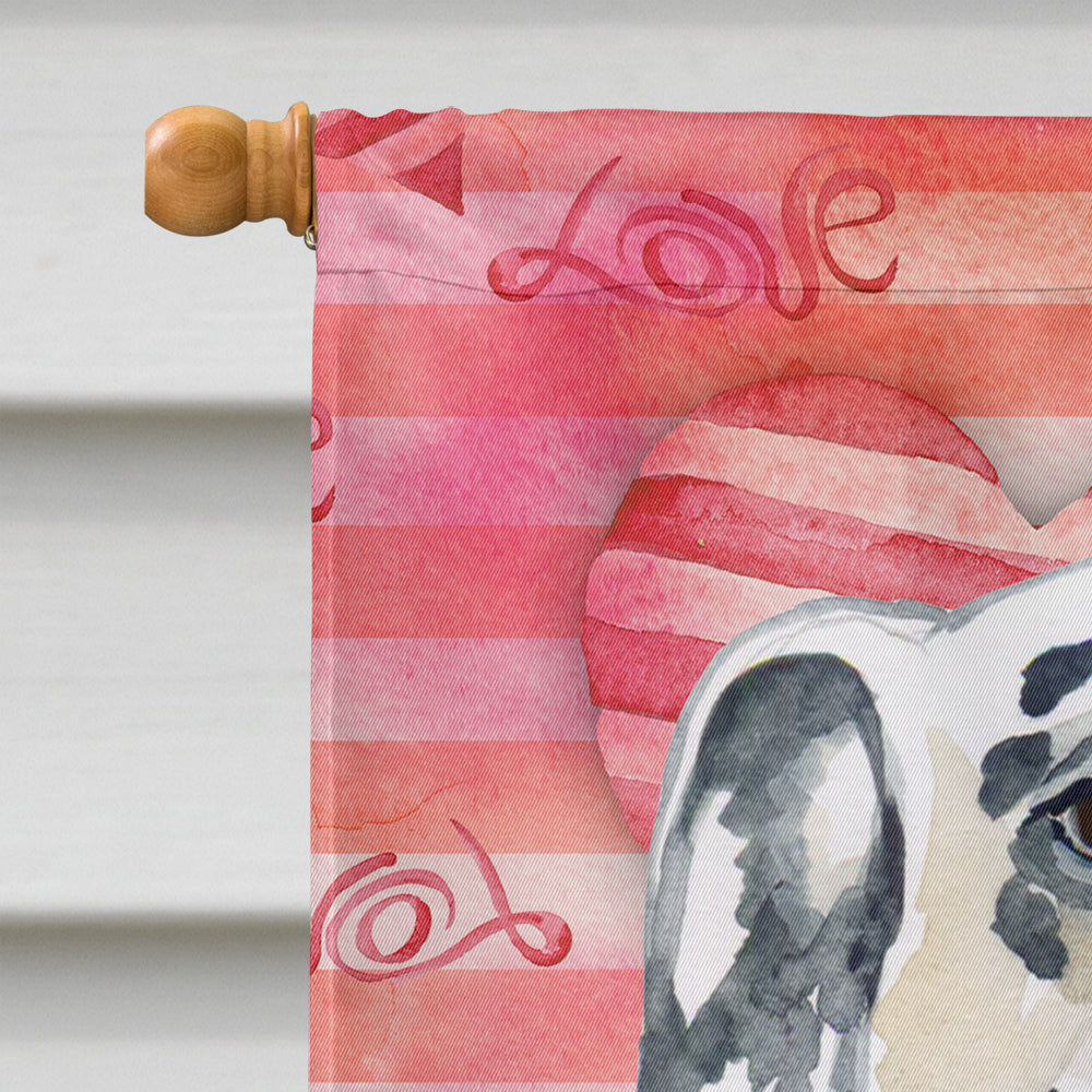 Dalmatian Love Flag Canvas House Size BB9740CHF