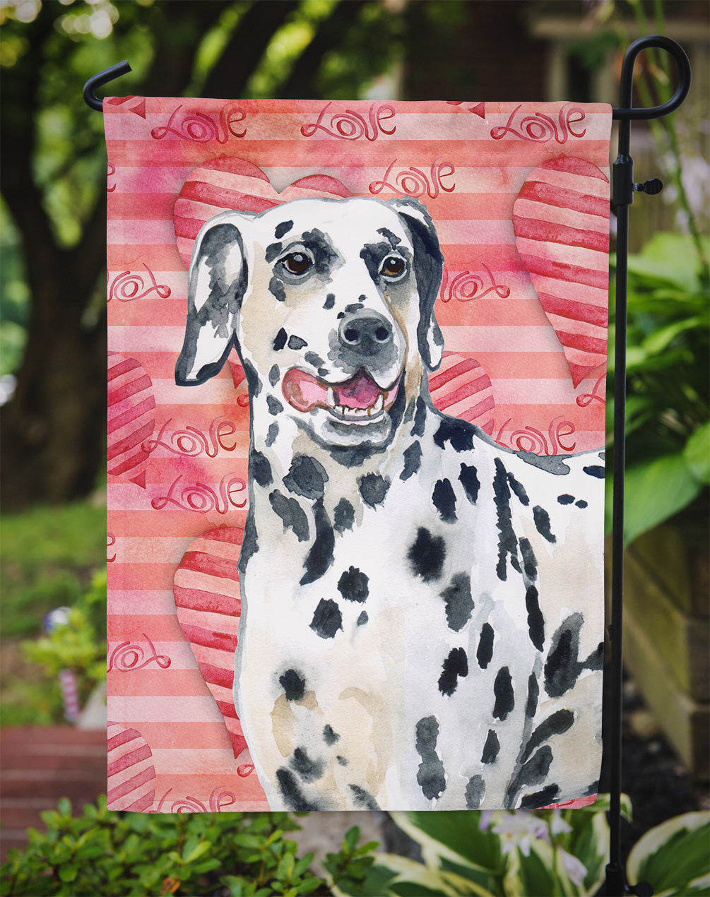 Dalmatian Love Garden Flag - Outdoor Decorative Yard Flag BB9740GF