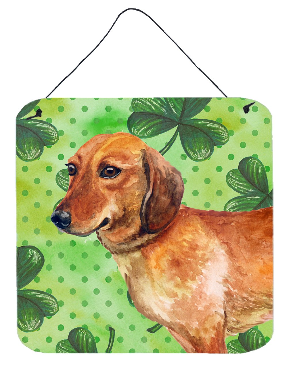 Dachshund St Patrick's Wall or Door Hanging Prints BB9826DS66