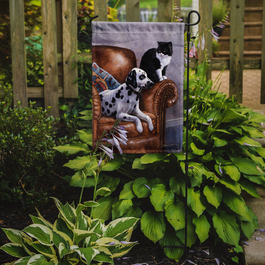 Dalmatian with Cat Garden Flag – Decorative Outdoor Yard Flag BDBA0265GF