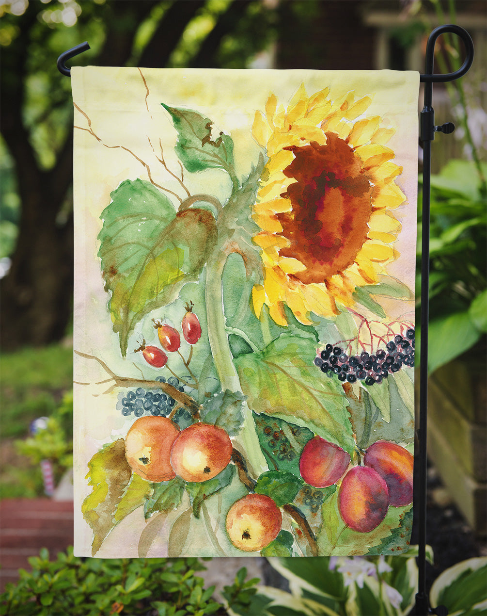 Autumn Flowers II by Maureen Bonfield Garden Flag – Decorative Outdoor Yard Flag BMBO0699GF