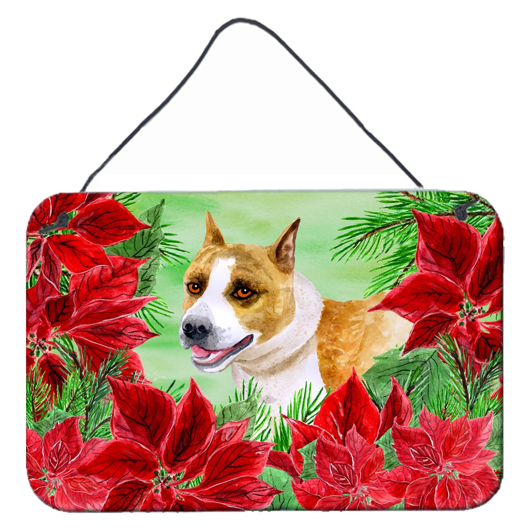 American Staffordshire Poinsettas Wall or Door Hanging Prints CK1293DS812