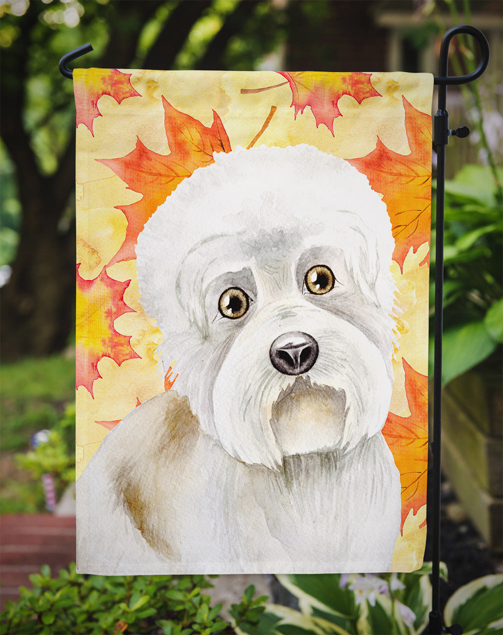 Dandie Dinmont Fall Garden Flag - Outdoor Decorative Yard Flag CK1407GF