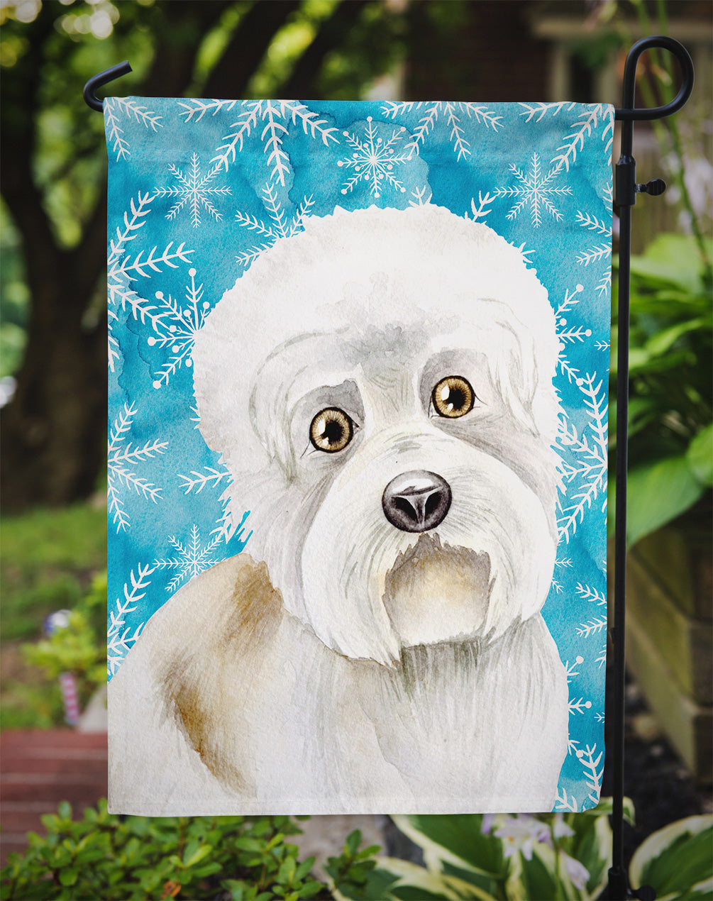 Dandie Dinmont Winter Garden Flag - Outdoor Decorative Yard Flag CK1414GF