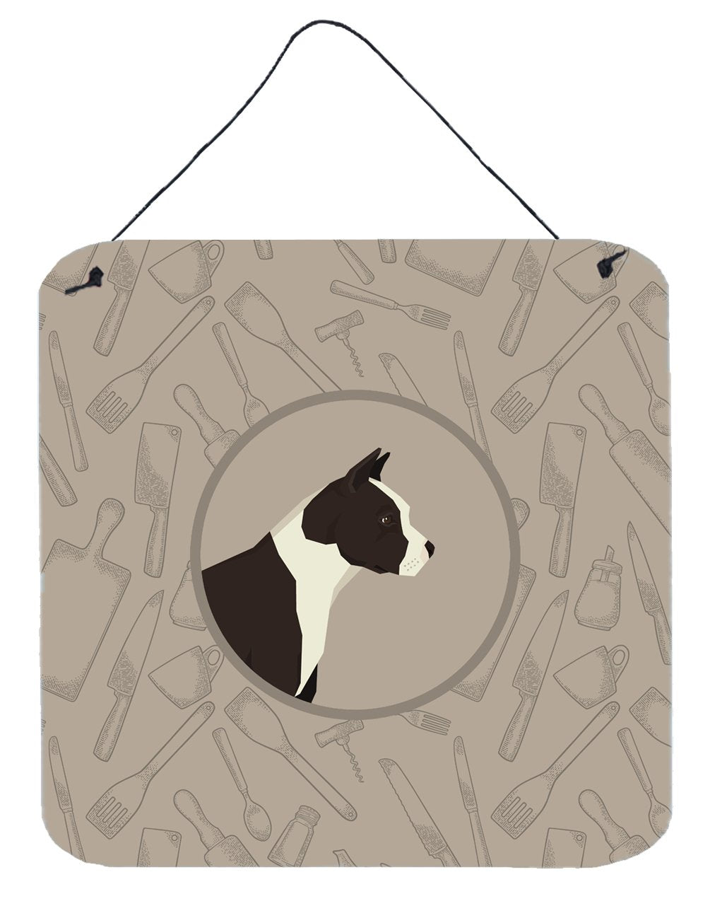 American Staffordshire Terrier In the Kitchen Wall or Door Hanging Prints CK2162DS66