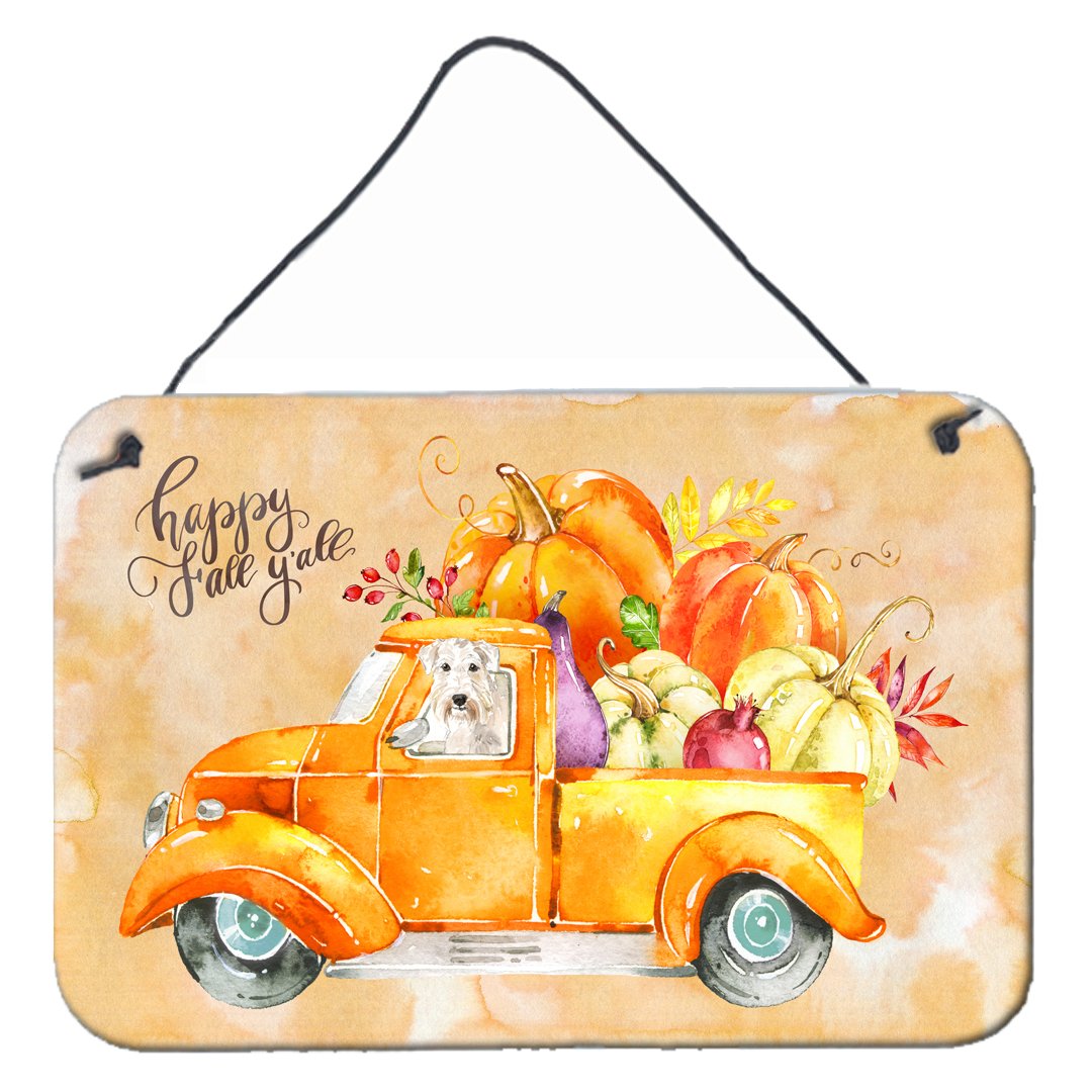 Fall Harvest Wheaten Terrier Wall or Door Hanging Prints CK2640DS812