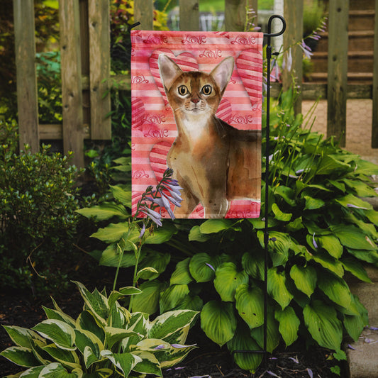 Abyssinian Cat Love Garden Flag - Outdoor Decorative Yard Flag CK3042GF