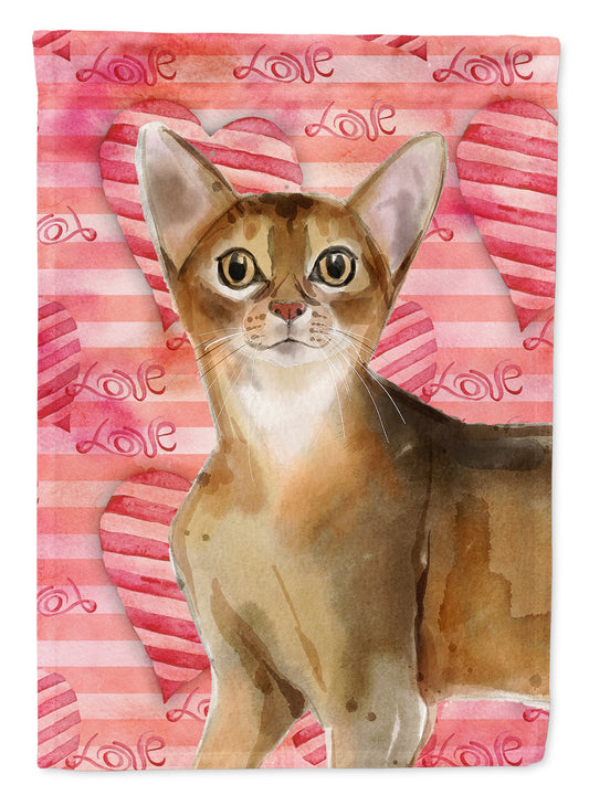 Abyssinian Cat Love Garden Flag - Outdoor Decorative Yard Flag CK3042GF