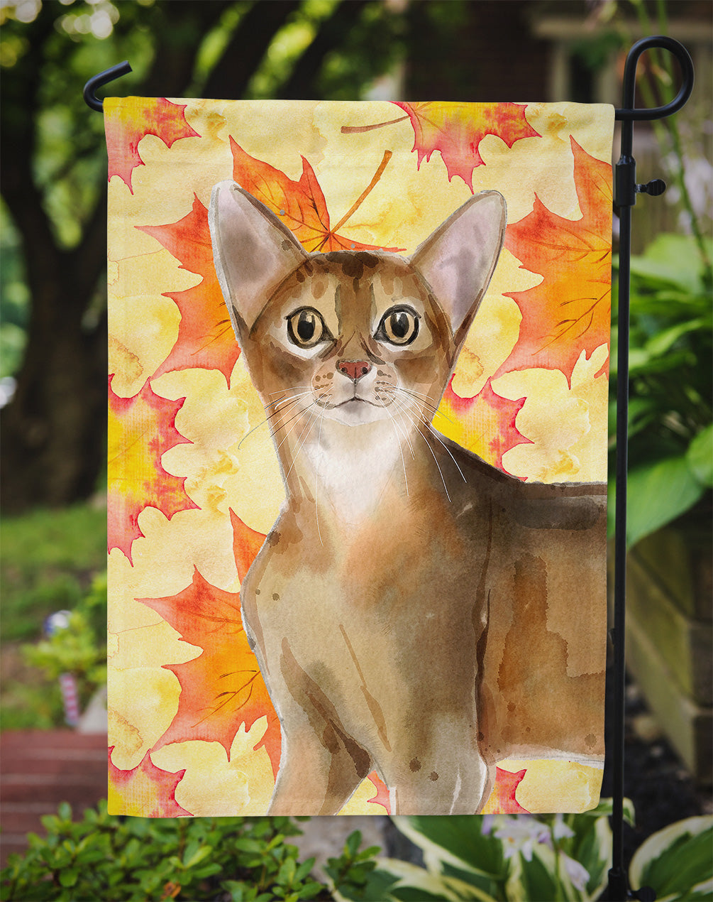 Abyssinian Fall Leaves Garden Flag – Decorative Outdoor Yard Flag CK3072GF