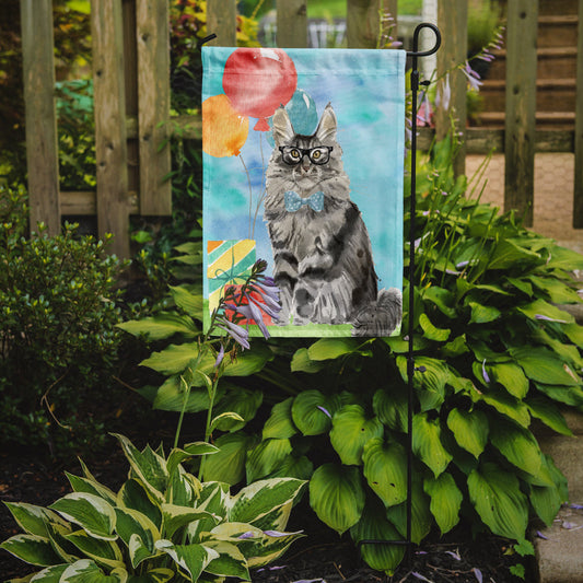 Maine Coon Happy Birthday Garden Flag - Outdoor Decorative Yard Flag CK3169GF