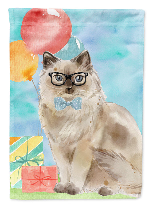 Ragdoll Happy Birthday Garden Flag - Outdoor Decorative Yard Flag CK3172GF