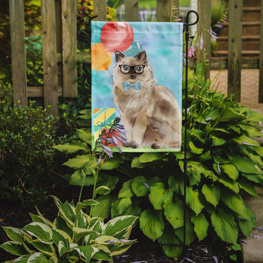 Ragdoll Happy Birthday Garden Flag - Outdoor Decorative Yard Flag CK3172GF