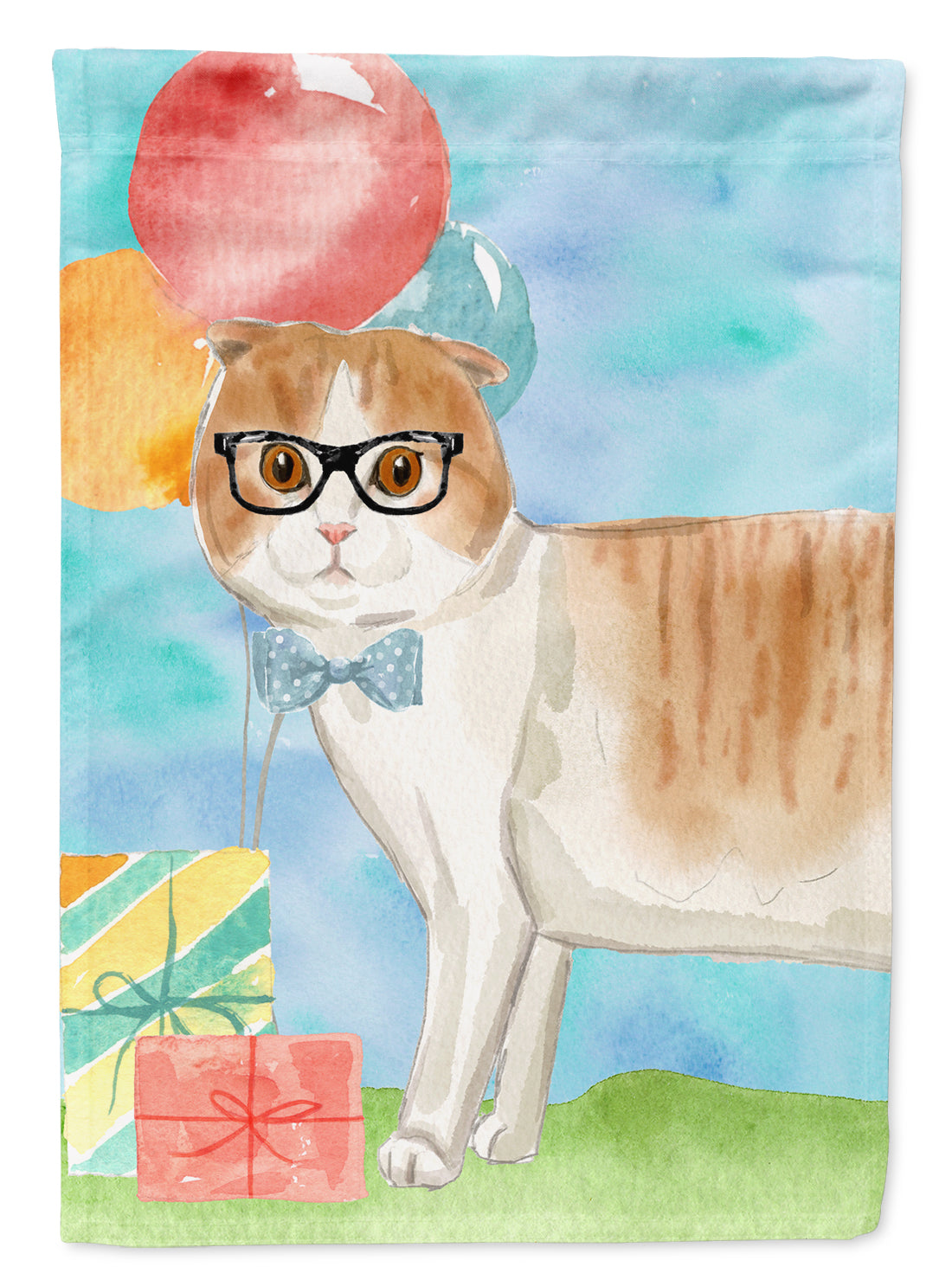 Scottish Fold Happy Birthday Garden Flag - Outdoor Decorative Yard Flag CK3173GF