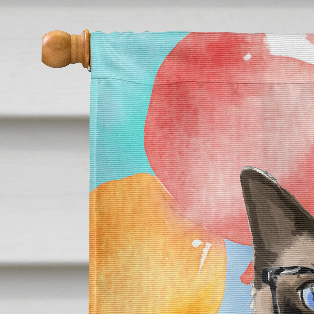 Siamese Happy Birthday Flag Canvas House Size CK3174CHF