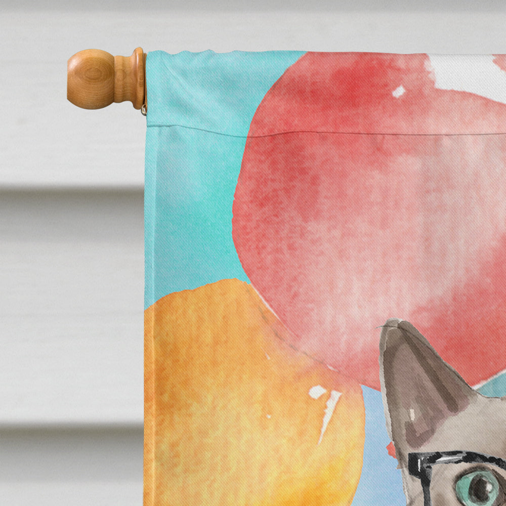 Tonkinese Happy Birthday Flag Canvas House Size CK3176CHF