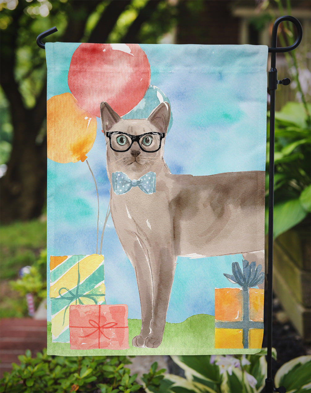 Tonkinese Happy Birthday Garden Flag - Outdoor Decorative Yard Flag CK3176GF