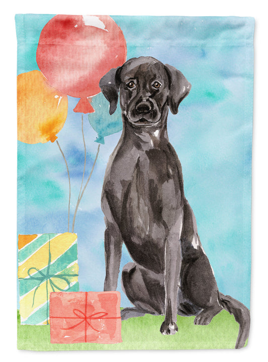 Happy Birthday Black Labrador Retriever Garden Flag - Outdoor Decorative Yard Flag CK3232GF