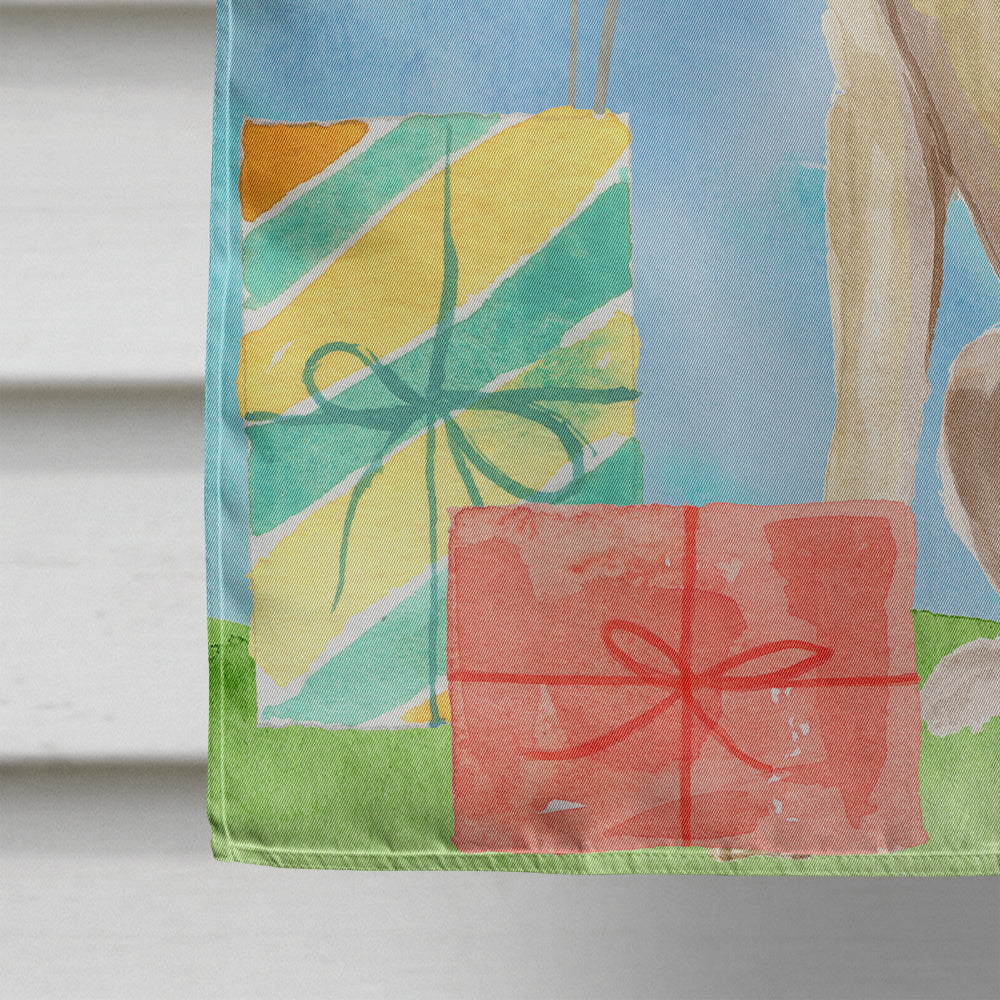 Happy Birthday Yellow Labrador Retriever Flag Canvas House Size CK3235CHF