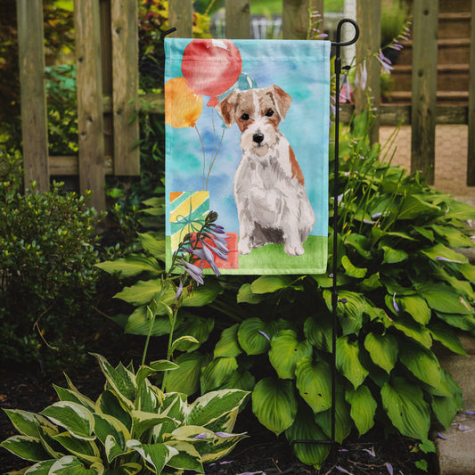 Happy Birthday Jack Russell Terrier Garden Flag - Outdoor Decorative Yard Flag CK3237GF