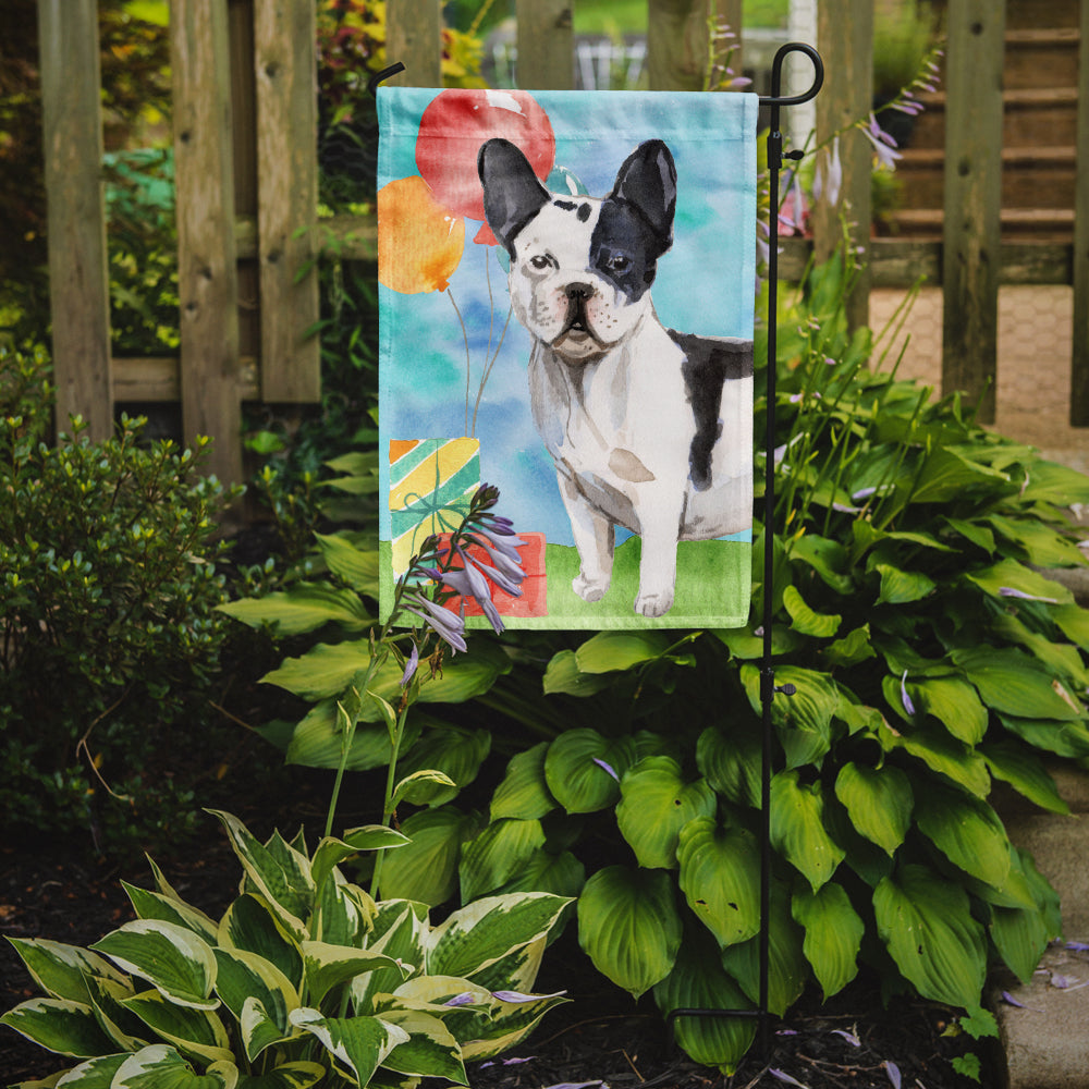 Happy Birthday French Bulldog Garden Flag - Outdoor Decorative Yard Flag CK3241GF