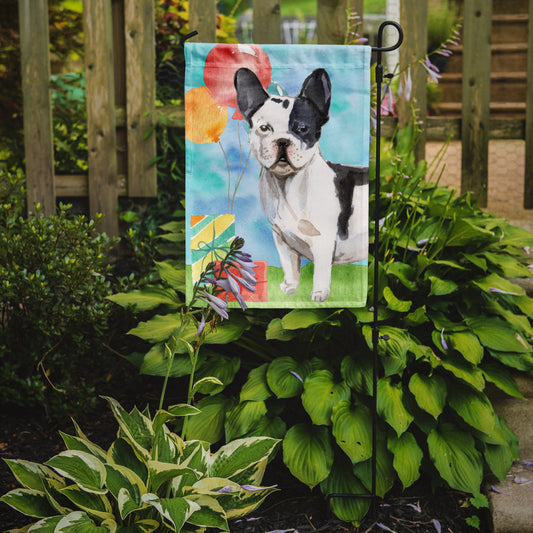 Happy Birthday French Bulldog Garden Flag - Outdoor Decorative Yard Flag CK3241GF