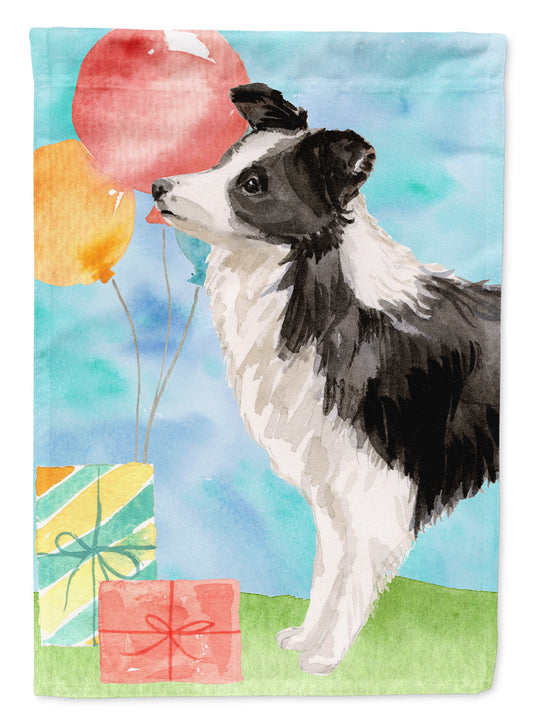 Happy Birthday Border Collie Garden Flag - Outdoor Decorative Yard Flag CK3242GF