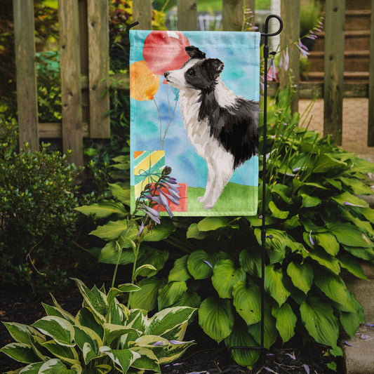 Happy Birthday Border Collie Garden Flag - Outdoor Decorative Yard Flag CK3242GF