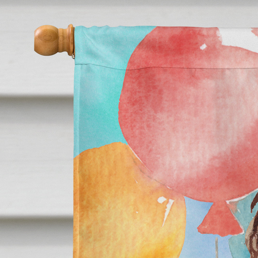 Happy Birthday Brown Cockapoo Flag Canvas House Size CK3243CHF
