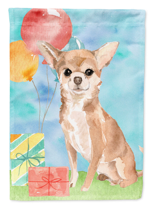 Happy Birthday Chihuahua Garden Flag - Outdoor Decorative Yard Flag CK3245GF