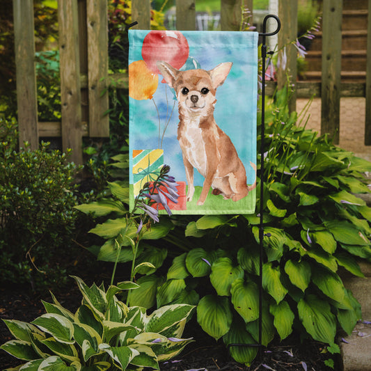 Happy Birthday Chihuahua Garden Flag - Outdoor Decorative Yard Flag CK3245GF