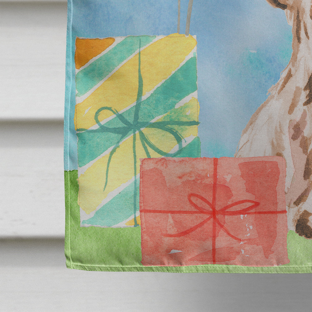 Happy Birthday Chocolate Parti Cocker Spaniel Flag Canvas House Size CK3246CHF