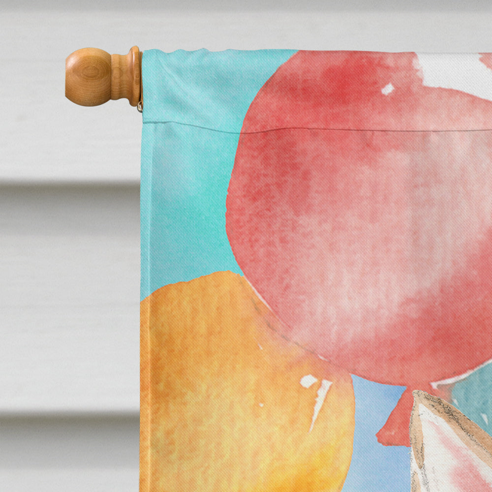 Happy Birthday Corgi Flag Canvas House Size CK3248CHF